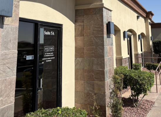 Exterior entrance to dental practice suite 5A at 8975 S Pecos Rd, Henderson, Nevada.